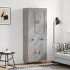 vidaXL Visoka komoda siva sonome 69,5x34x180 cm od konstruiranog drva