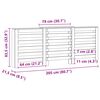 vidaXL Pokrov za radijator boja artisian hrast 205x21,5x83,5 cm drveni