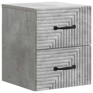 vidaXL Noćni ormarić za montažu na zid Betonska siva 34,5 x 33 x 40 cm