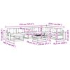 vidaXL Set vanjskih sofa s jastukom 9 pcs Prirodna i antracit