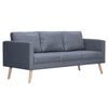 vidaXL Trosjed Sofa od Tkanine Tamno Sivi