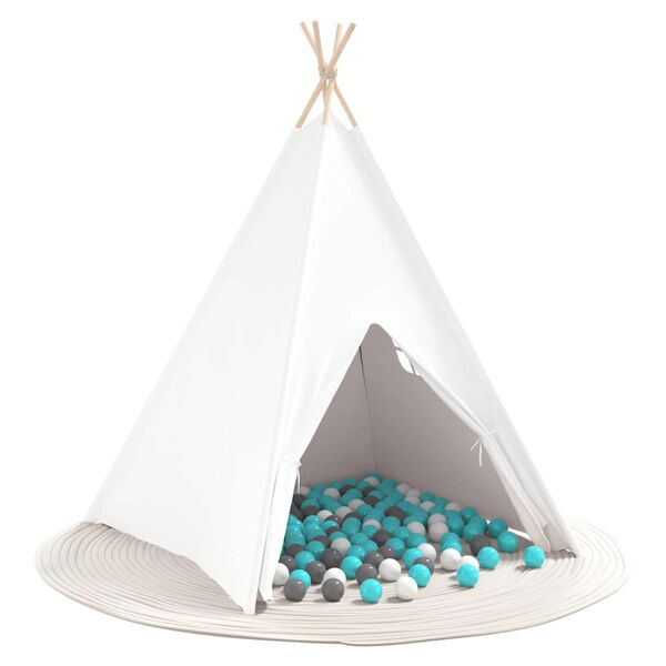 vidaXL Teepee šator Bijelo 120 x 120 x 150 cm Tkanina i plastika