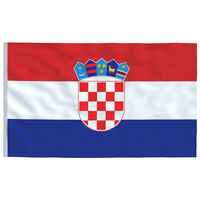 vidaXL Hrvatska zastava 90 x 150 cm