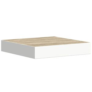 vidaXL Plutajuća zidna polica boja hrasta i bijela 23x23,5x3,8 cm MDF