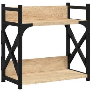 vidaXL Stalak za pisač 2 razine boja hrasta sonome 40x20x40 cm drveni