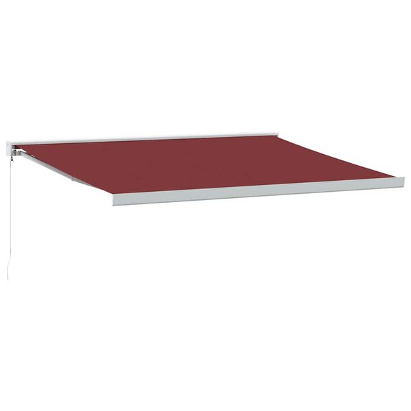 vidaXL Tenda na ručno uvlačenje bordo 400 x 300 cm