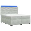 vidaXL Boxspring krevet s madracem Svjetlosiva 200 x 200 cm Bar&scaron;un