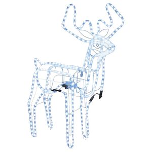 vidaXL Figura božićnog soba s pomičnom glavom hladna bijela 76x42x87cm