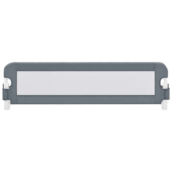 vidaXL Sigurnosna ogradica za dječji krevet siva 150 x 42 cm poliester