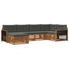 vidaXL Set vanjskih sofa 6 kom. Prirodna i antracit