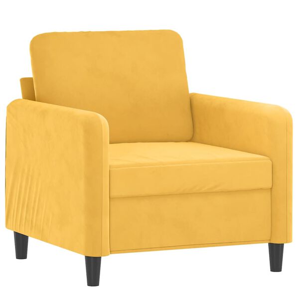 vidaXL Fotelja s tabureom svjetložuta 60 cm bar&scaron;unasta