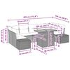 vidaXL Sjedeća garnitura za vrt s pohranom 8 pcs Siva Poli ratan