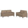 vidaXL 2-dijelni set sofa s jastucima boja cappuccina od umjetne kože