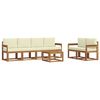 vidaXL Set vanjskih sofa 7 kom. Prirodna i krem