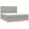 vidaXL Krevet box spring s madracem svjetlosiva 160x200 cm tkanina