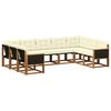 vidaXL Set vanjskih sofa 9 kom. Prirodna i krem