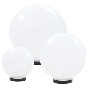 vidaXL LED kuglasta svjetiljka 3 kom 20/30/40 cm PMMA