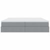 vidaXL Krevet s madracem i skladi&scaron;tem Svijetlo siva 200 x 200 cm