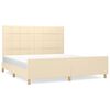 vidaXL Okvir za krevet bez madraca krem 180 x 200 cm od tkanine