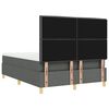 vidaXL LED Box Spring Krevet Tamno siva 140 x 200 cm tkanina