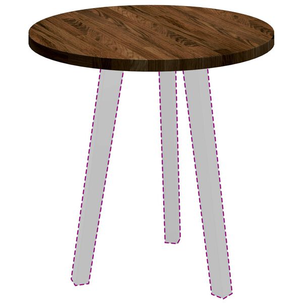 vidaXL Gornji dio stola Svijetlosmeđa &Oslash; 50 x 2,5 cm