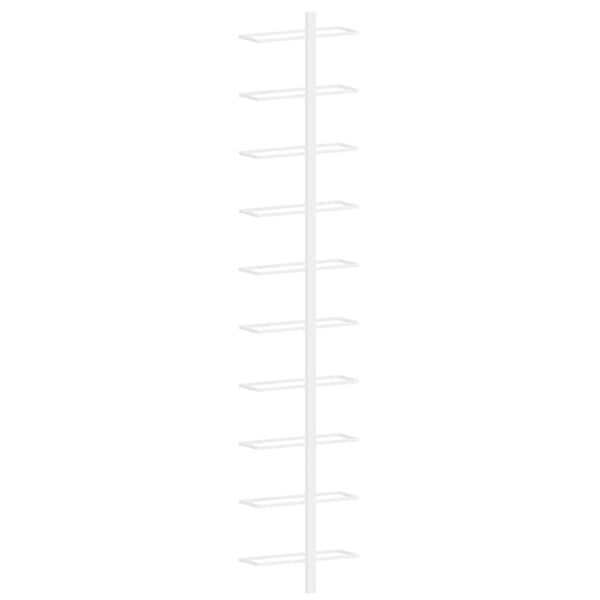 vidaXL Zidni stalak za vino za 10 boca bijeli metalni