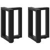 vidaXL Noge za klub stolić T-oblika 2 kom Crne 38x25x(42-43) cm Čelik