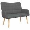 vidaXL Sofa za dvije osobe Tamnosiva 115 x 61 x 87 cm Tkanina