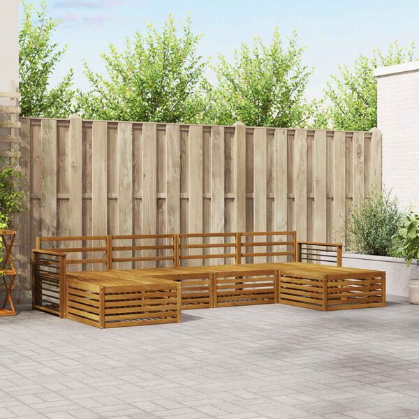 vidaXL Setovi sofa 6 pcs Prirodna Čvrsto drvo akacije