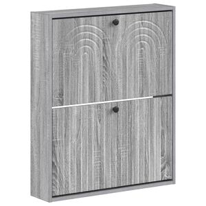 vidaXL Ormar za cipele na zidu ALKMAAR 71 x 17 x 86 cm Siva Sonoma