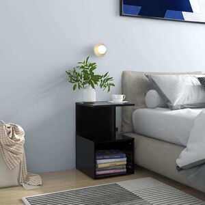 vidaXL Noćni ormarić crni 35 x 35 x 55 cm od konstruiranog drva