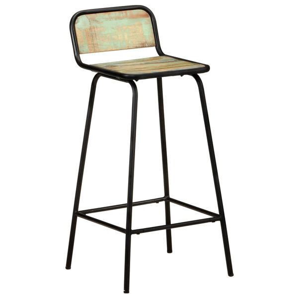 vidaXL Barske stolice 4 kom od masivnog obnovljenog drva