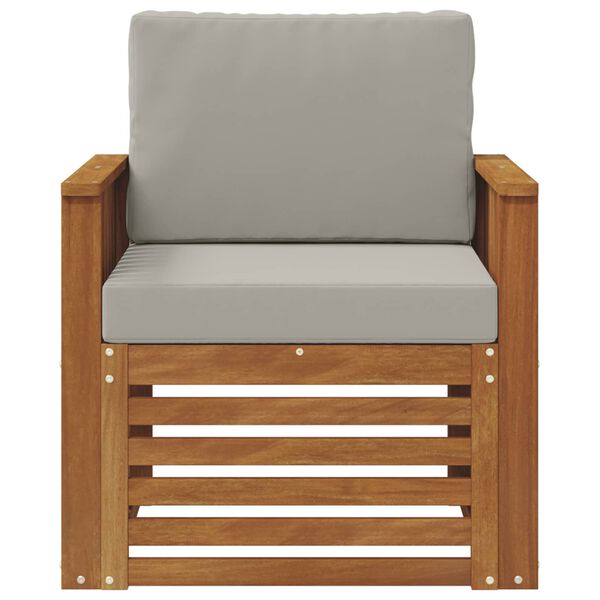 vidaXL Set vanjskih sofa Čvrsto drvo akacije i poliester Prirodna