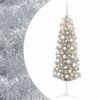 vidaXL Umjetno usko božićno drvce s kuglicom 150 cm 150 LED lampica