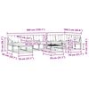 vidaXL Set vanjskih sofa s jastukom 8 pcs Prirodna i svijetlo siva