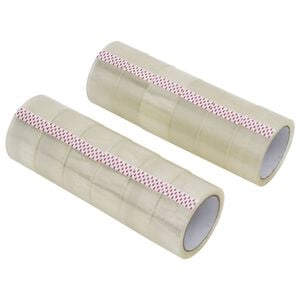 vidaXL Traka za pakiranje 12 kom prozirna 48 mm x 66 m