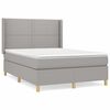 vidaXL Krevet s oprugama i madracem svjetlosivi 140x190 cm od tkanine
