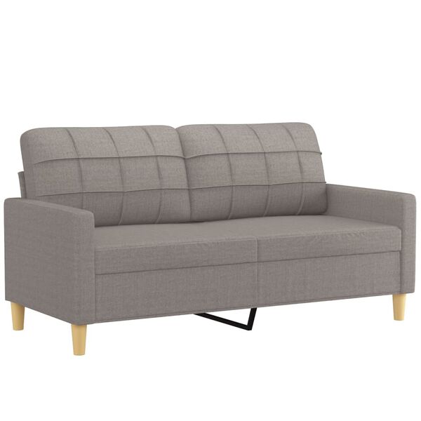 vidaXL 3-dijelni set sofa s jastucima smeđesivi od tkanine