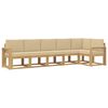 vidaXL Set vanjskih sofa 6 kom. Bijela i bež Poliester