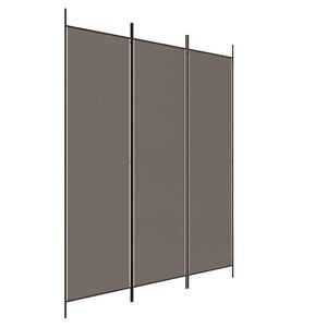 vidaXL Sobna pregrada s 3 panela antracit 150 x 220 cm od tkanine