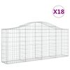 vidaXL Lučne gabionske ko&scaron;are 18 kom 200x30x80/100cm pocinčano željezo