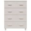 vidaXL Komoda HAMAR bijela 79 x 40 x 103,5 cm od masivne borovine