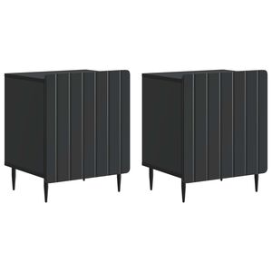 vidaXL Noćni ormar 2 kom. Crna 43 x 34,5 x 52 cm Konstruirano drvo