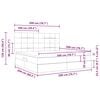 vidaXL Krevet s madracem i skladi&scaron;tem Svijetlo siva 200 x 200 cm