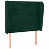 vidaXL Uzglavlje s u&scaron;ima tamnozeleno 83 x 23 x 118/128 cm bar&scaron;unasto