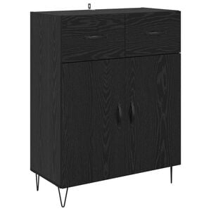 vidaXL Kreveta Crni hrast 69,5 x 34 x 90 cm Konstruirano drvo