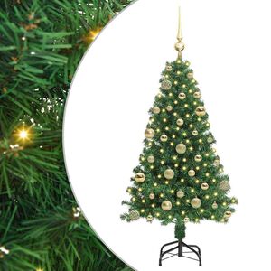 vidaXL Umjetno božićno drvce Zelena 120 cm PVC i Čelik i Plastika