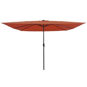 vidaXL Vrtni suncobran Terakota 295 x 295 x 245 cm Poliester i čelik
