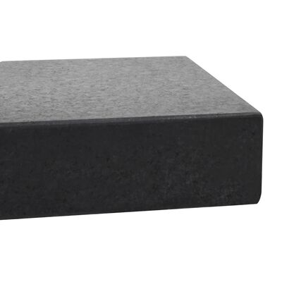 vidaXL Stalak za suncobran od granita 25 kg pravokutni crni