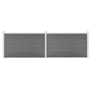 vidaXL Vrtna ograda od WPC-a 353 x 106 cm siva
